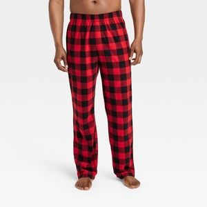 NWT Men’s Wondershop Red Buffalo Check Fleece Pajama Pants- Size Medium